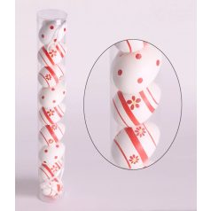 Dek.Műa.Tojásx9 Piros/Fehér 067377