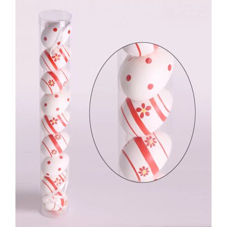 Dek.Műa.Tojásx9 Piros/Fehér 067377