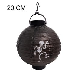 Papírlámpa+Led Csontváz Fek 372323