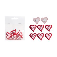 P.Szív*8 Love Piros/Fehér 499393