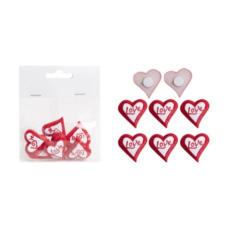 P.Szív*8 Love Piros/Fehér 499393