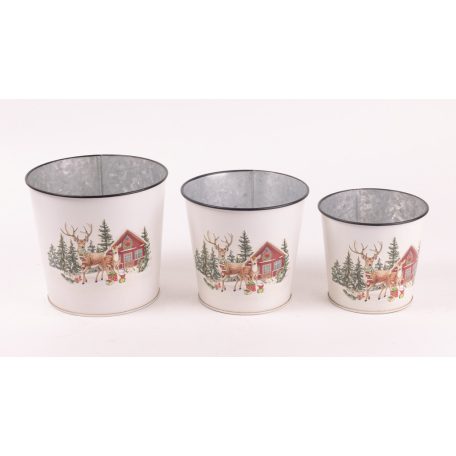 Bád.Kaspó*3 Szarvas 11,5X15C 081239