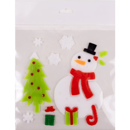 Ablakzselé Hóember+Ffa 20X25 312876