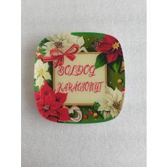 Üveg Tányér Mikulásvirág 102085