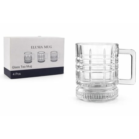 Elusia Üveg Bögre Szett 4 Db