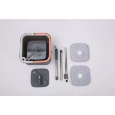   Spin Flat Mop  Kétrekeszes professzionális forgófejes felmosó szett, 2 extra mop fejjel