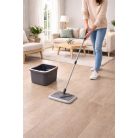 Spin Flat Mop  Kétrekeszes professzionális forgófejes felmosó szett, 2 extra mop fejjel
