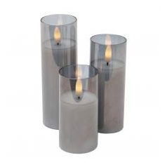 Cds3 Led-Es Gyertya Szett Üvegben