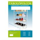 Csővázas Fém Tároló Polc 4 Polcos 110x30x45 cm 