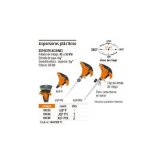   Truper Locsoló Pulzáló 90-360 Fokban Állítható,17M-Es Lefedési Kör Asp-P11