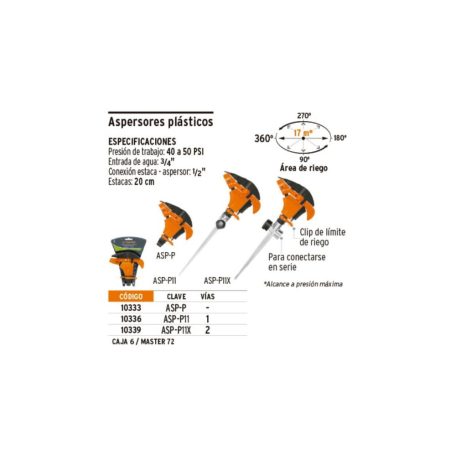 Truper Locsoló Pulzáló 90-360 Fokban Állítható,17M-Es Lefedési Kör Asp-P11